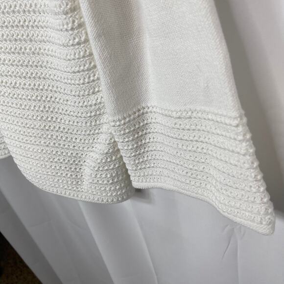 Brooks Brothers sweater knit women's small white RED FLEECE line cotton blend - Picture 5 of 16